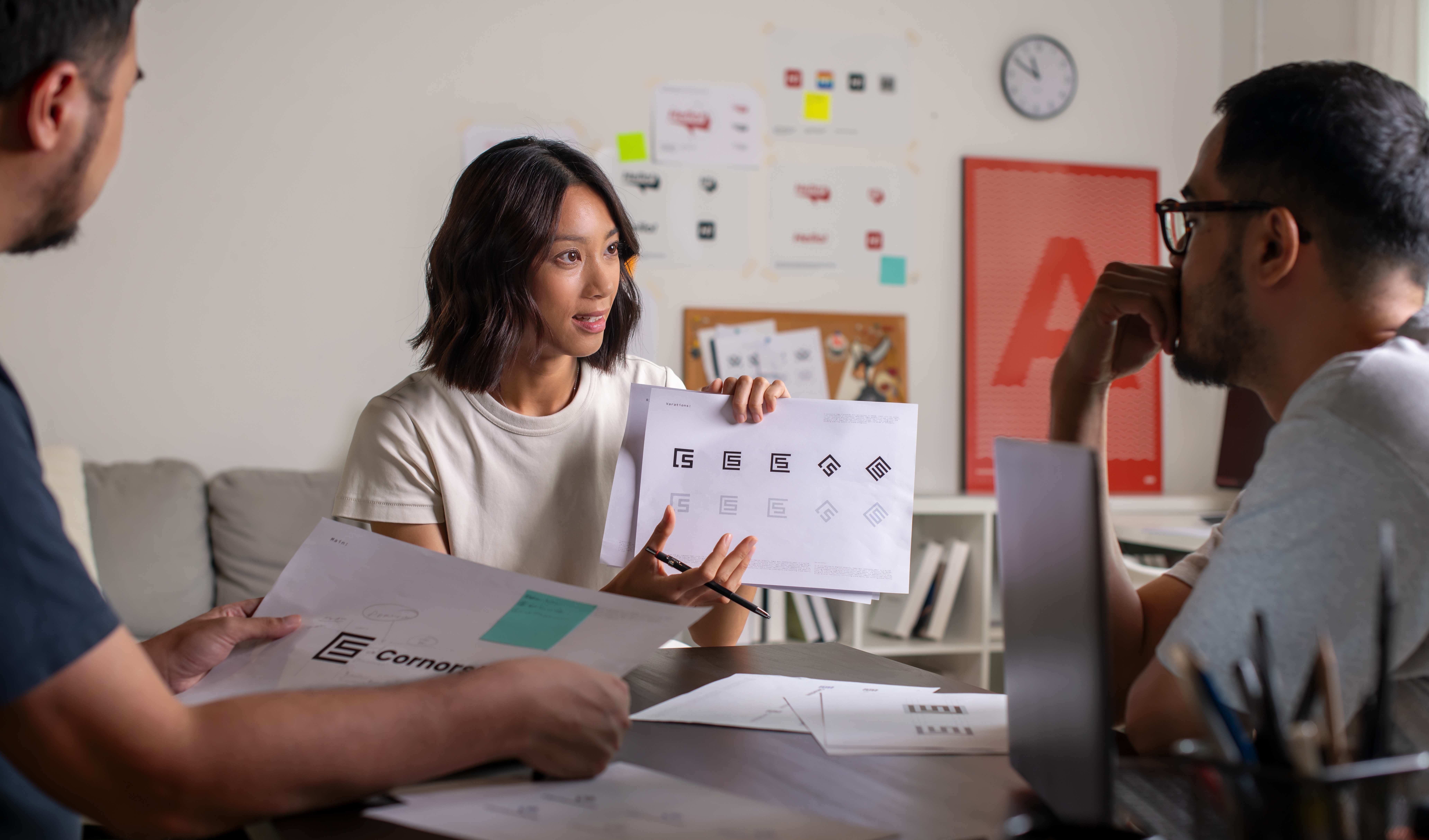 woman giving branding tips